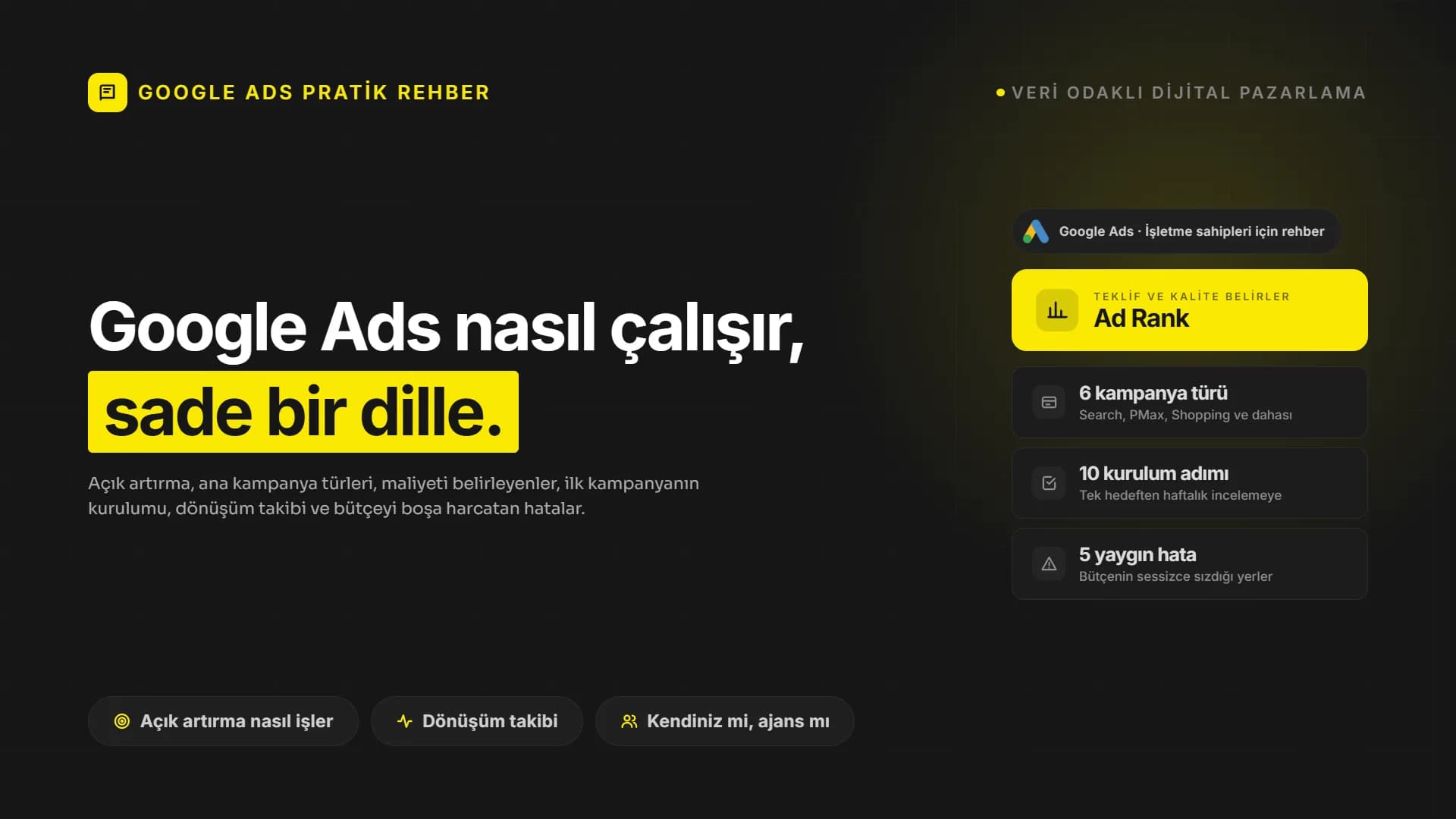 Google Ads Nedir, Nasıl Çalışır? Google Reklam Verme Rehberi