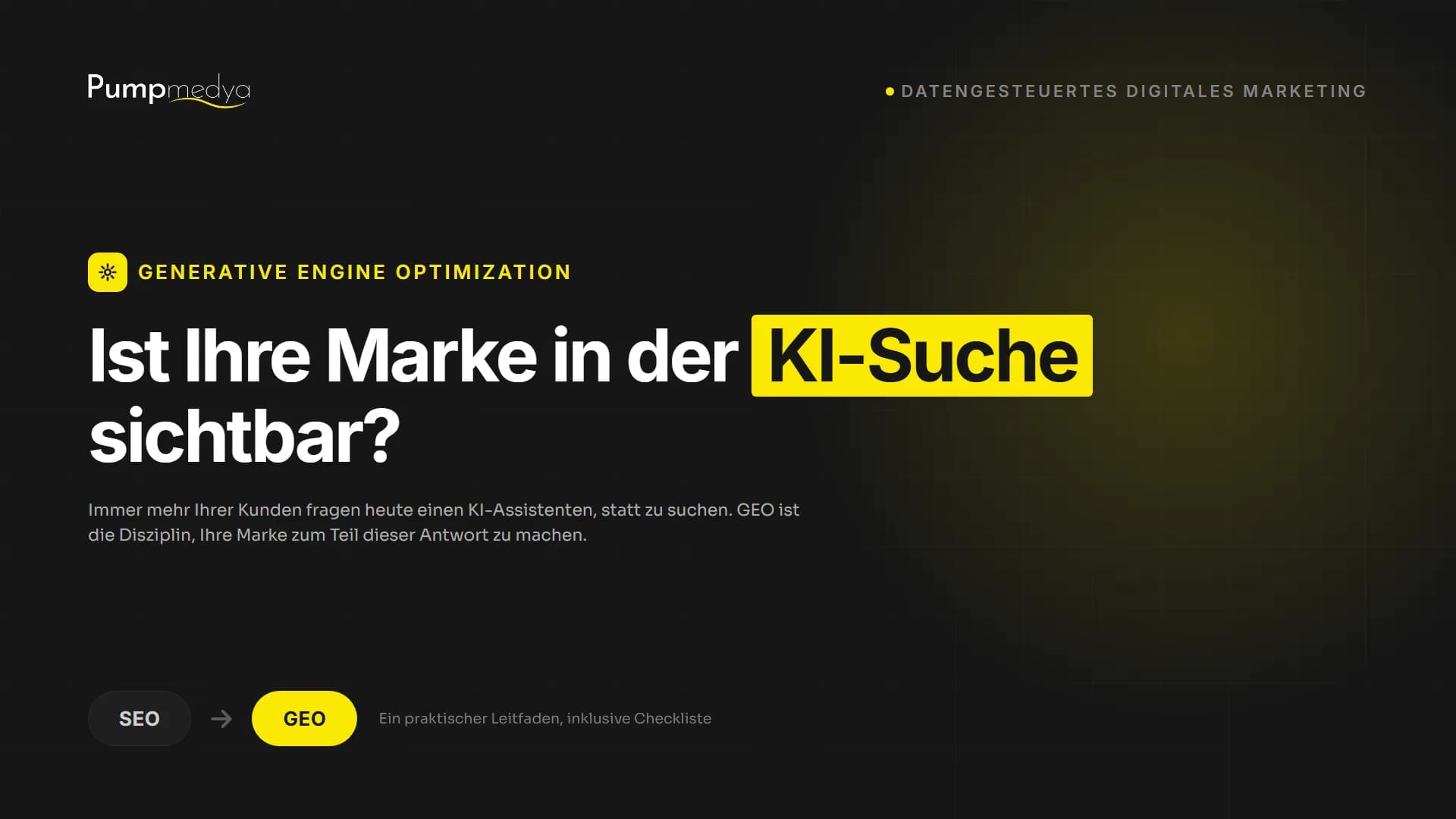 Ist Ihre Marke in KI-Suchen sichtbar? GEO-Leitfaden Cover