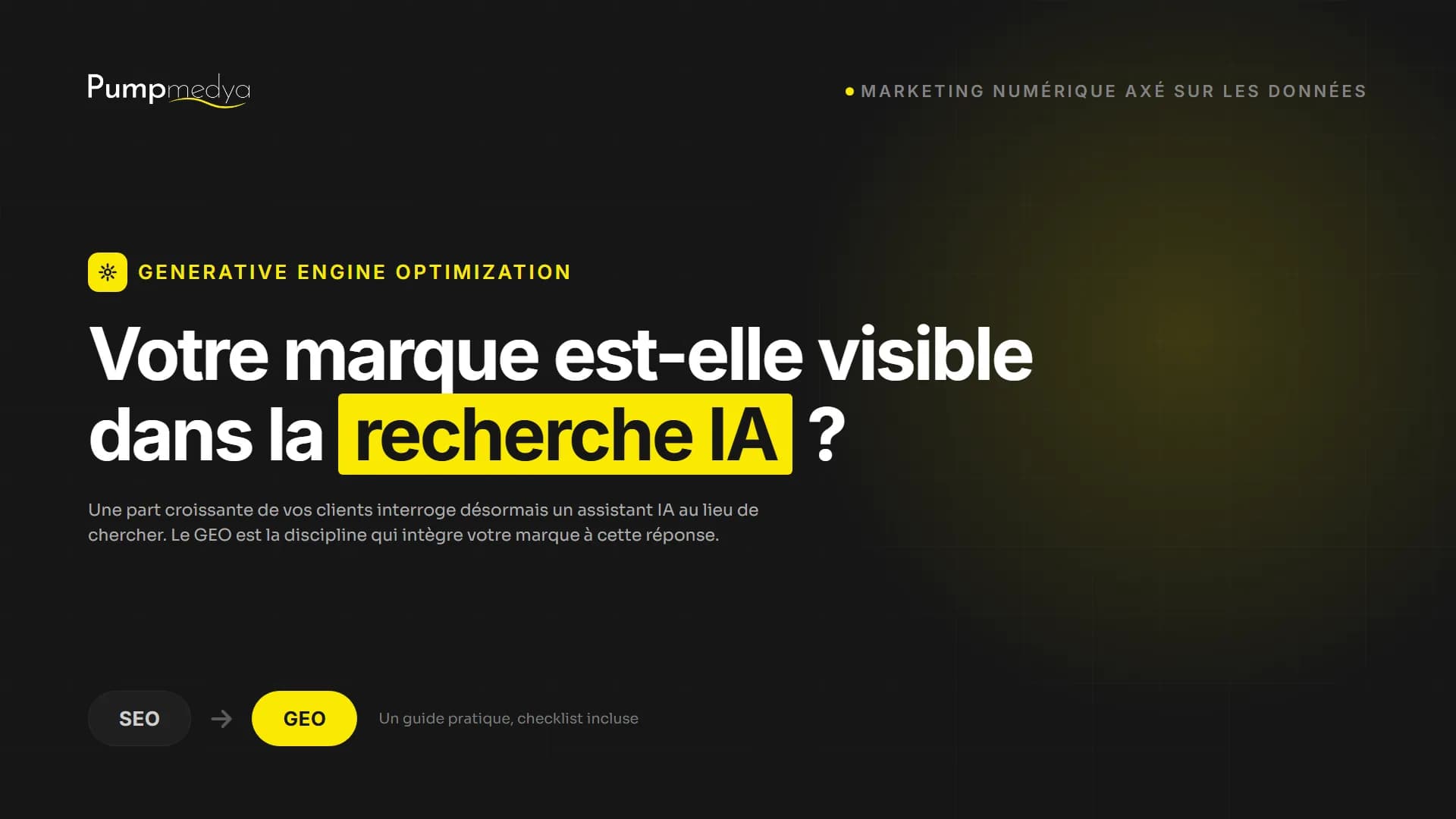 Votre marque est-elle visible dans la recherche IA ? Couverture du guide GEO