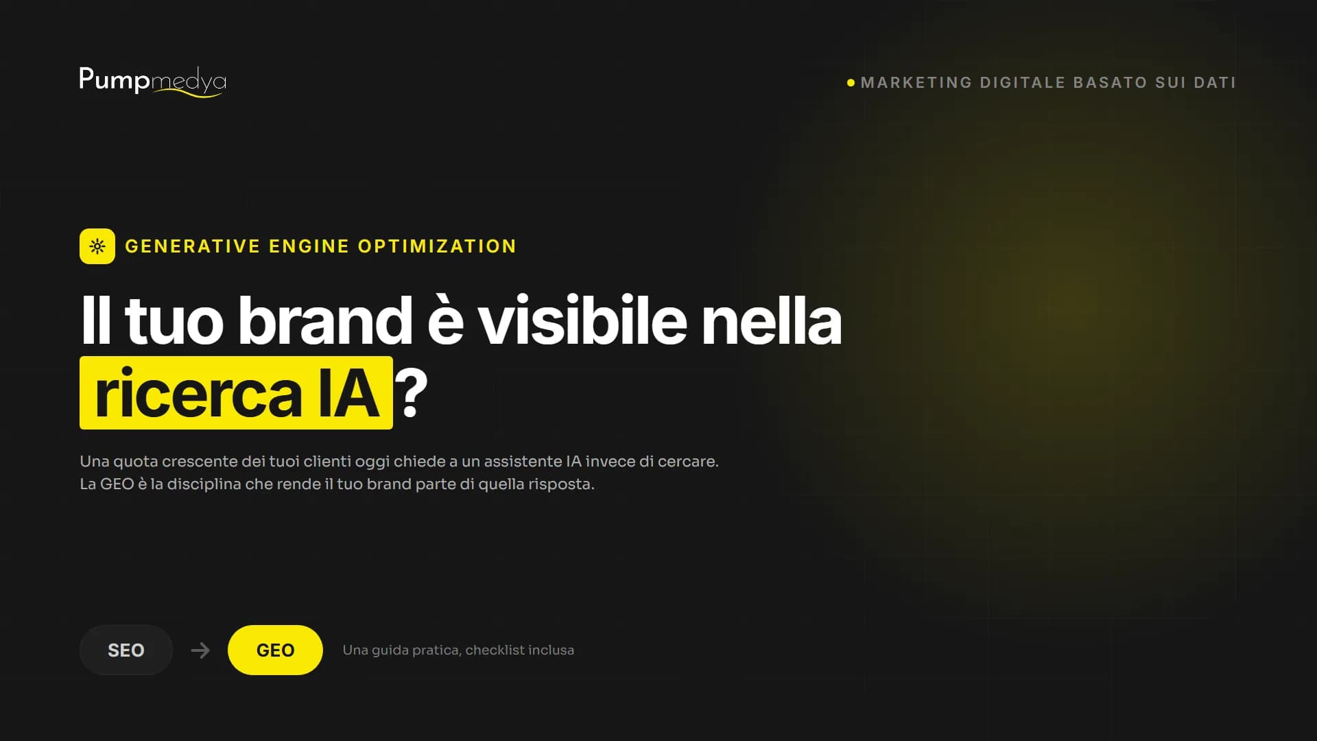 Il tuo brand è visibile nella ricerca AI? Copertina della guida GEO