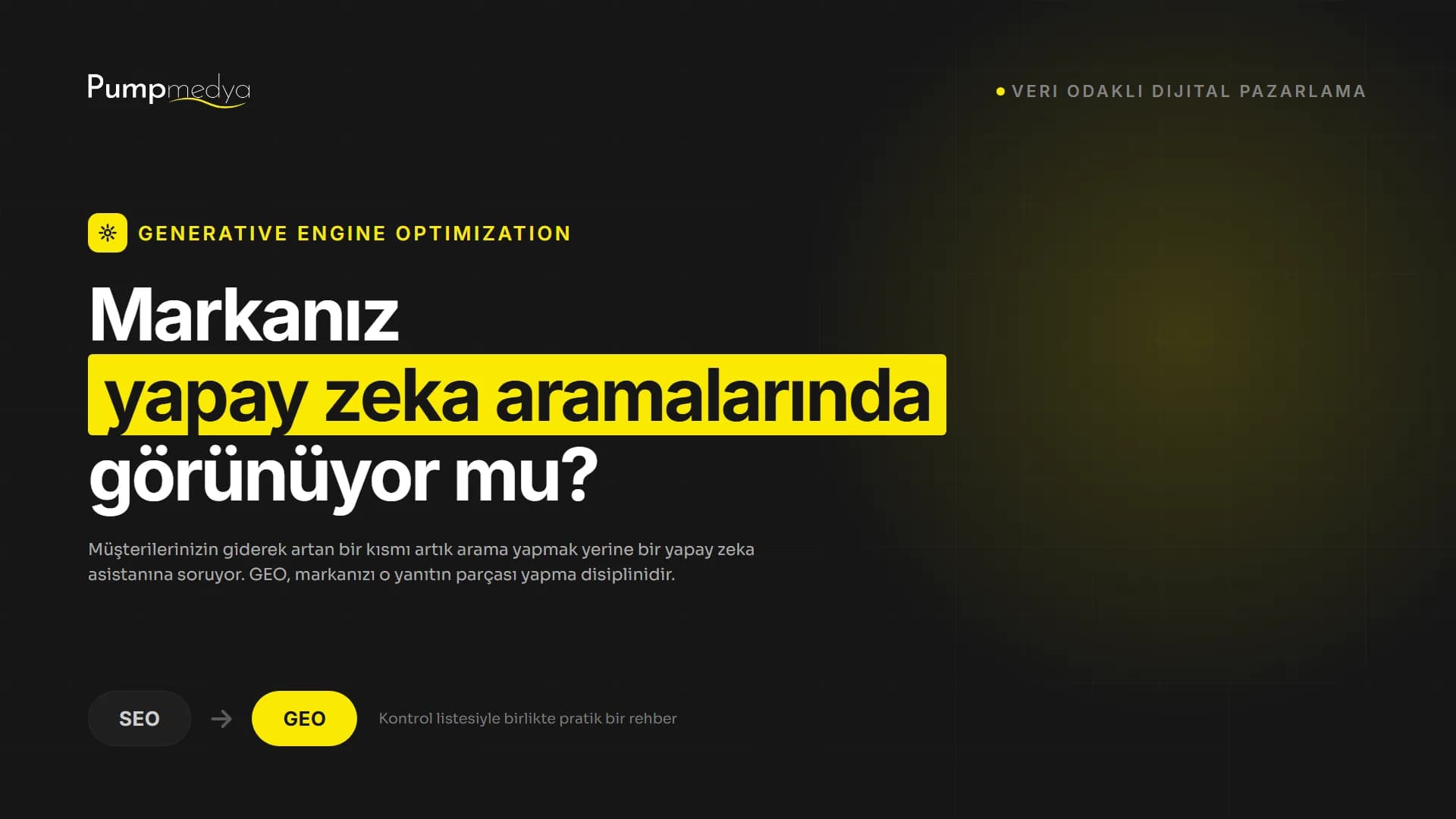 Markanız yapay zekâ aramalarında görünüyor mu? GEO rehberi kapağı