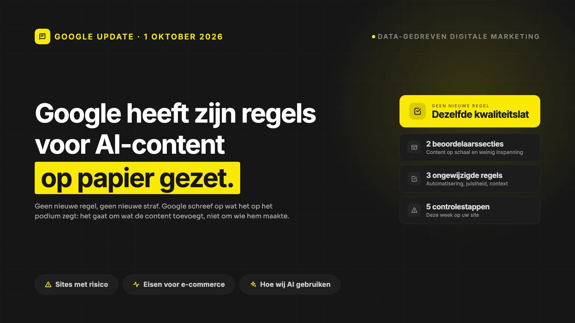 Google heeft zijn regels voor AI-content net aangepast. Dit is er veranderd.