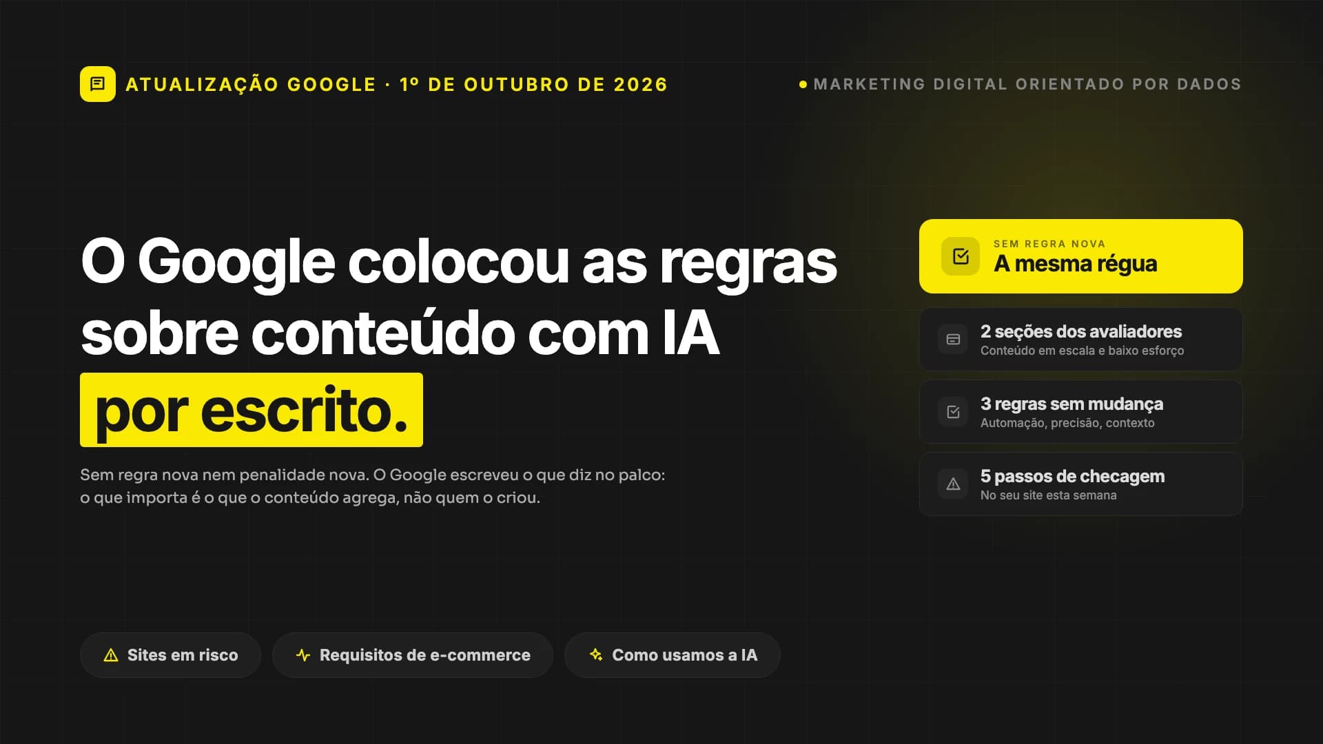 O Google atualizou suas regras sobre conteúdo gerado por IA. Veja o que mudou.
