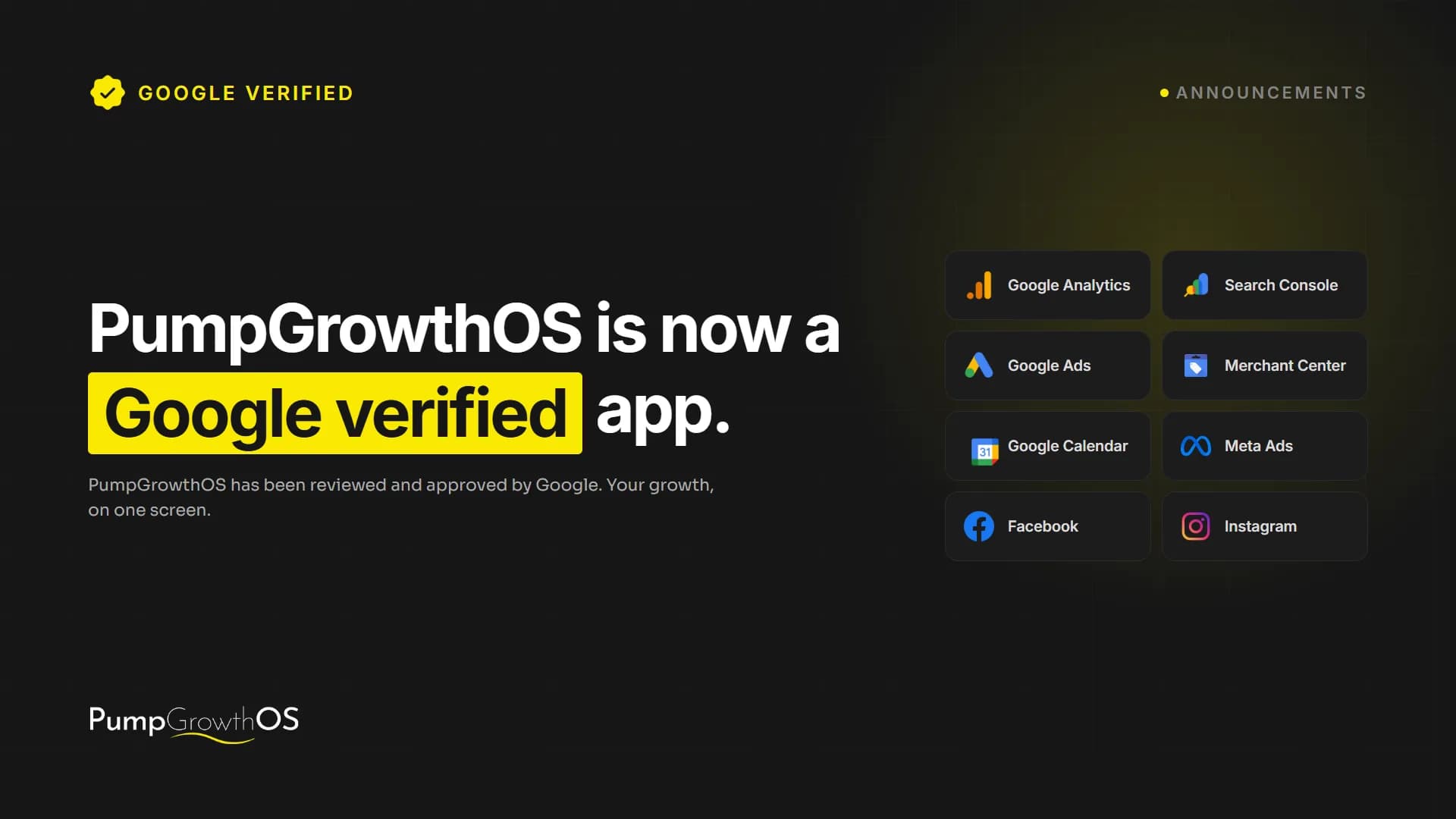 PumpGrowthOS Is Now an Officially Google-Verified App