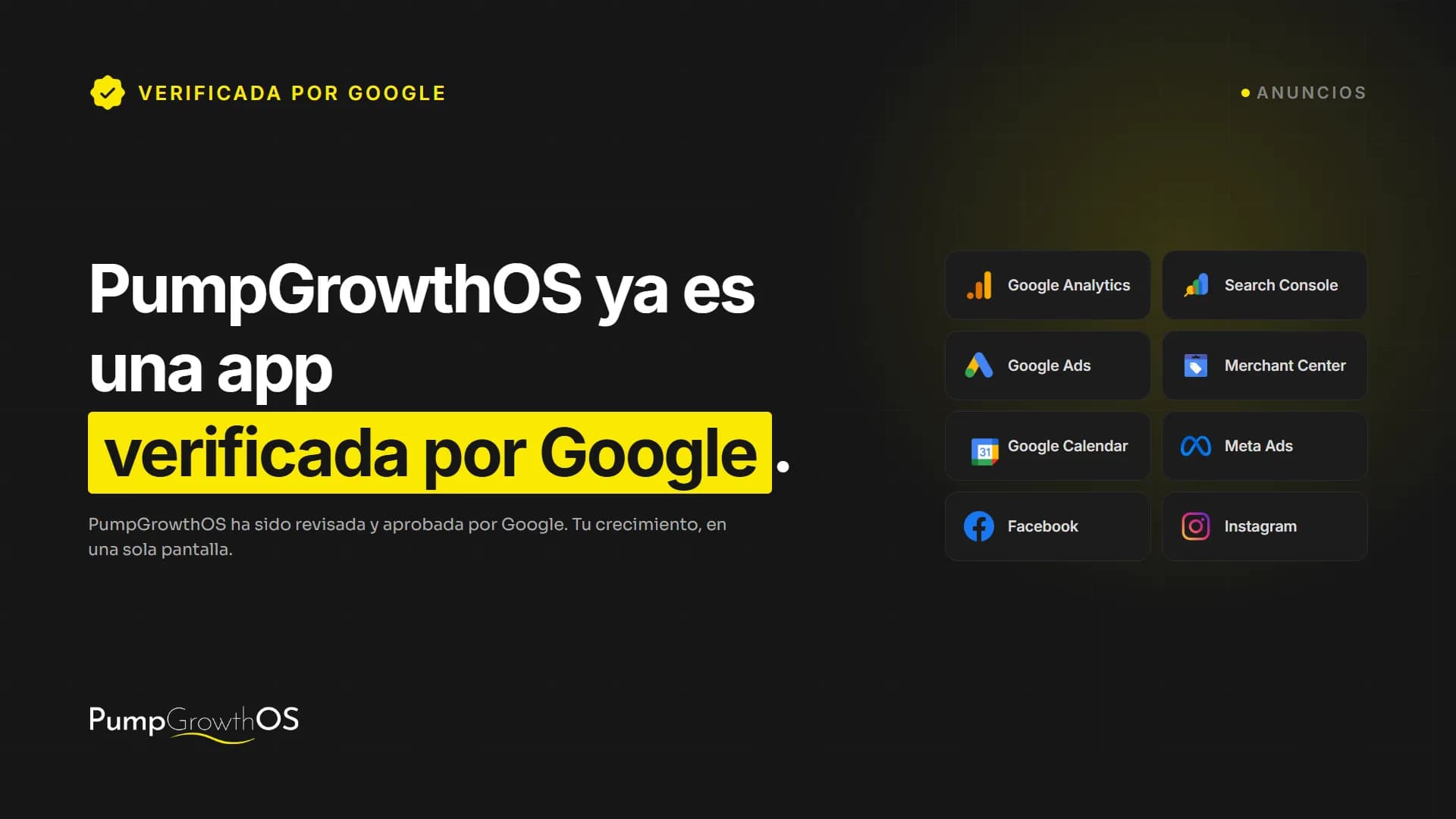 PumpGrowthOS ya es oficialmente una app verificada por Google