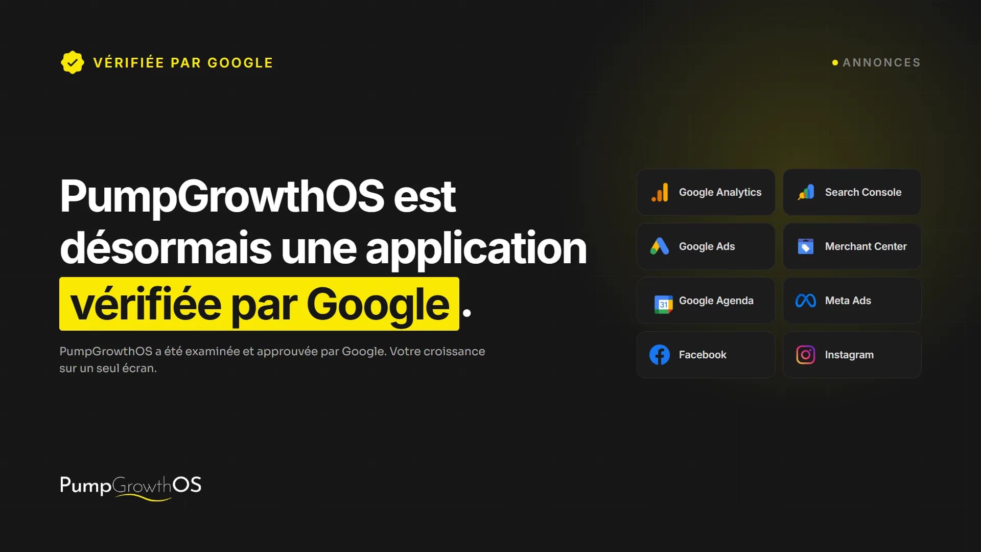 PumpGrowthOS est désormais officiellement une application validée par Google