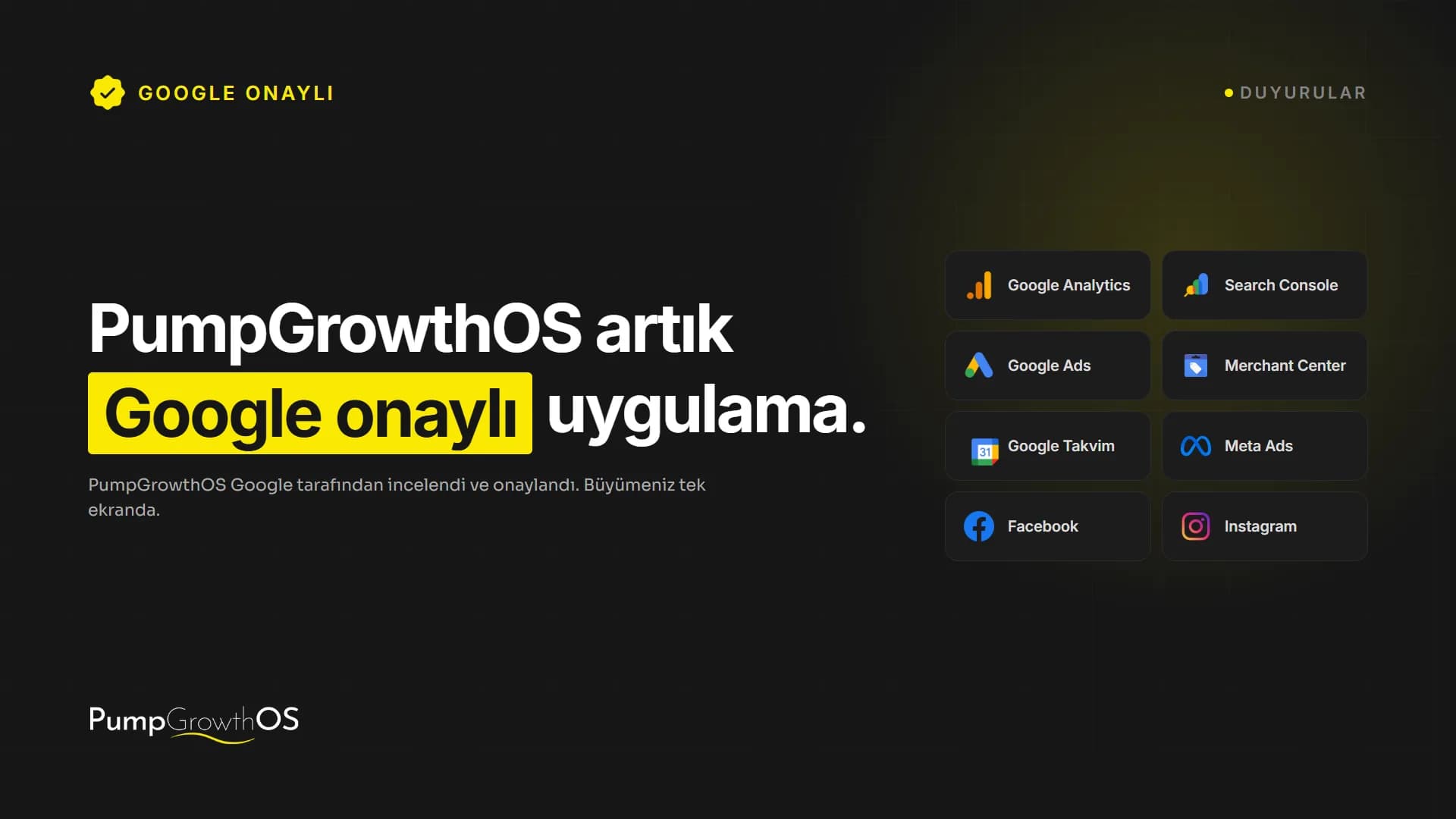 PumpGrowthOS, Artık Resmi Olarak Google Tarafından Doğrulanmış Bir Uygulama