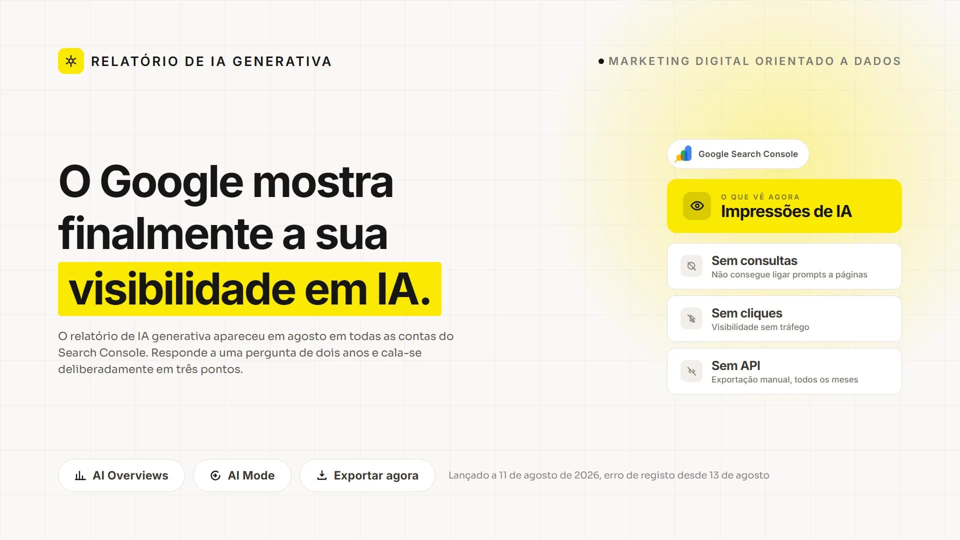 A Google agora mostra onde a IA exibe o seu site. Eis o que o relatório não lhe dirá