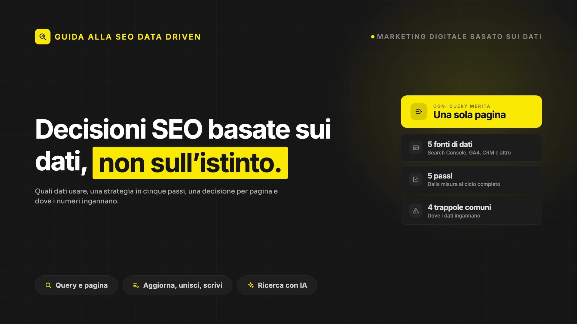 Strategia SEO data driven: perché le impressioni crescono ma i clic no
