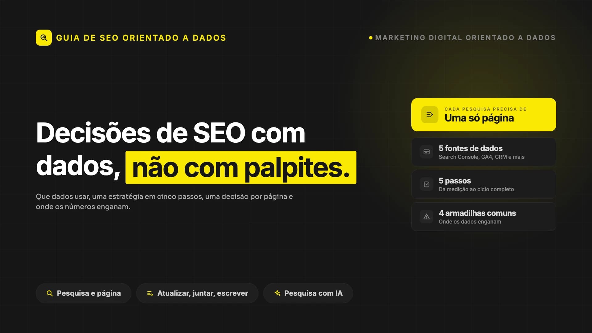 SEO orientado a dados: porque é que as impressões sobem e os cliques não