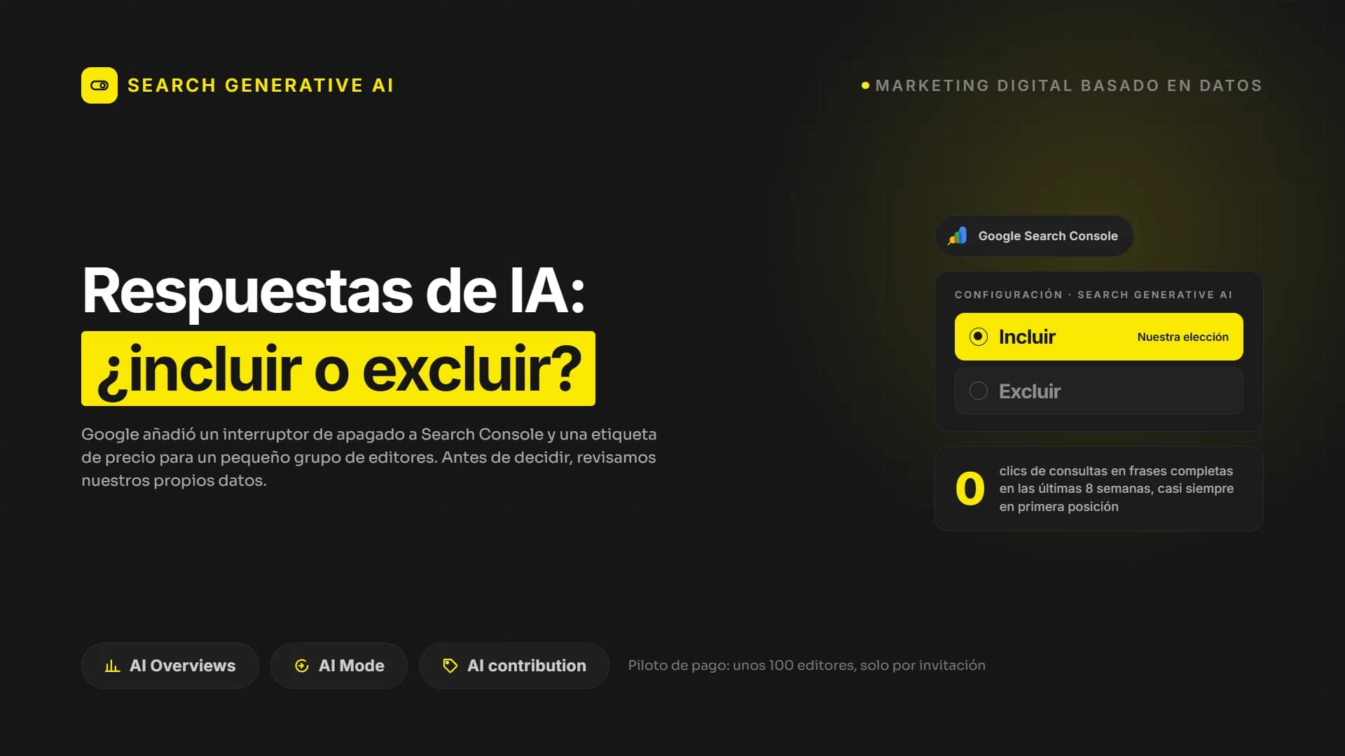 Google ya tiene un interruptor para apagar las respuestas de IA, y una etiqueta de precio. Nuestros datos dicen cuál importa.