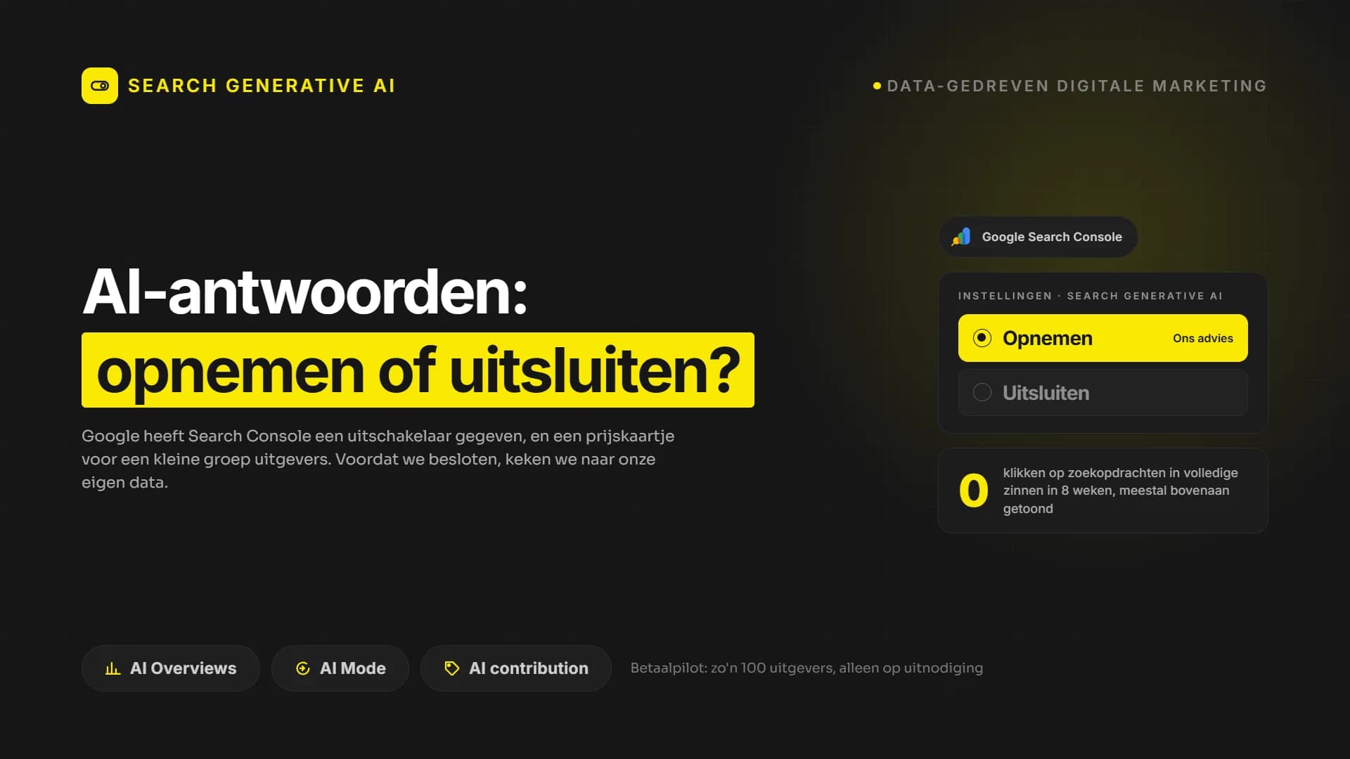 Google heeft nu een uitknop voor AI-antwoorden, en een prijskaartje. Onze data zegt welke ertoe doet.