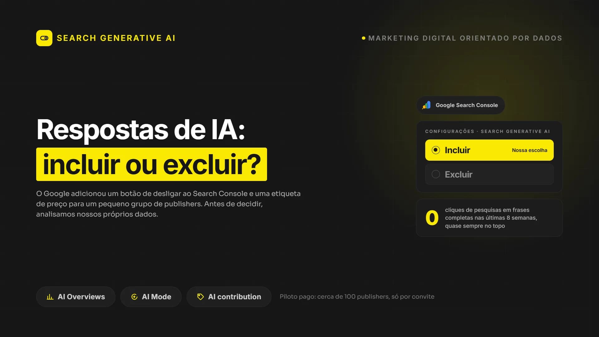 O Google agora tem um botão para desligar as respostas de IA, e uma etiqueta de preço. Nossos dados dizem qual importa.