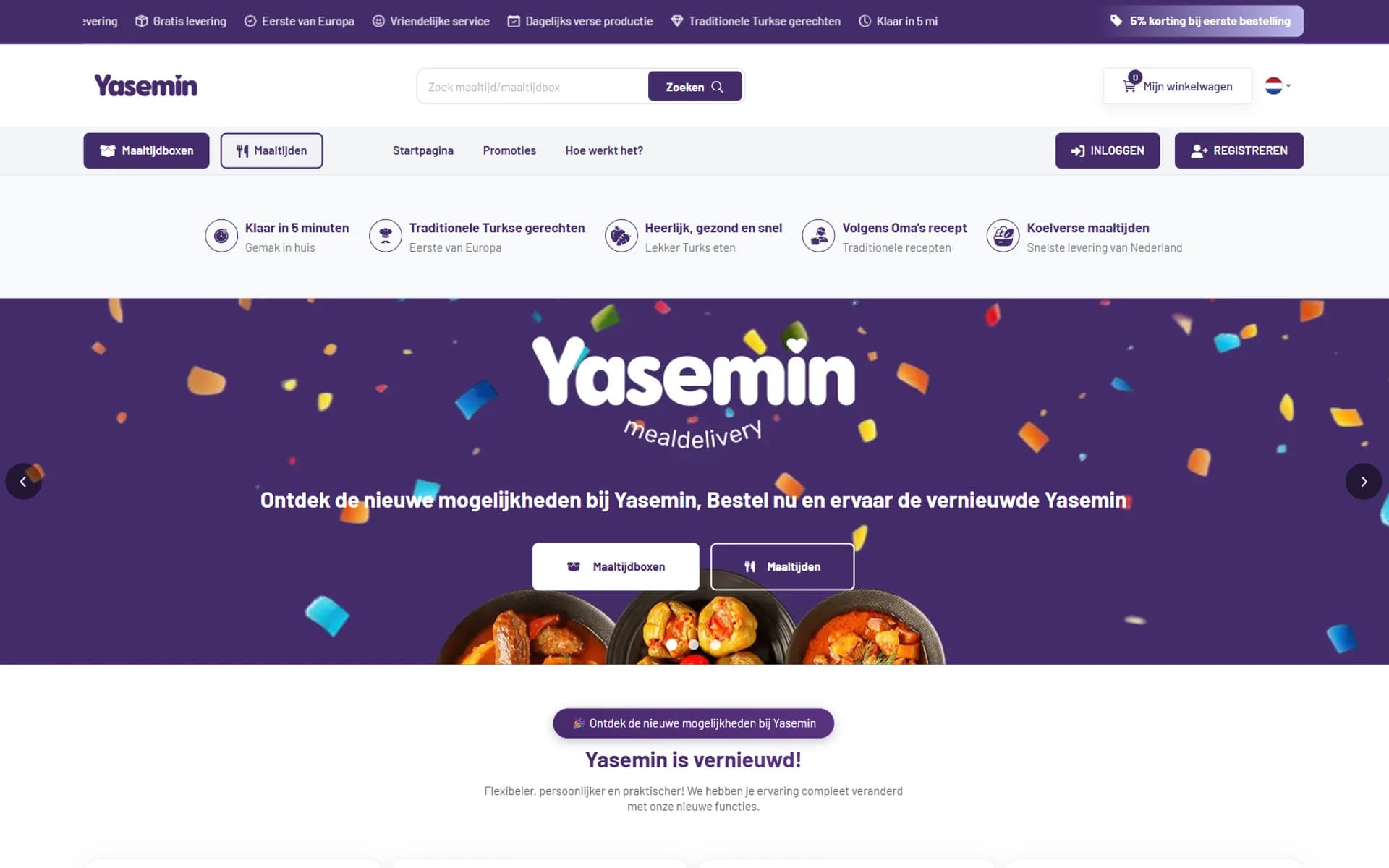 Weekly meals, one platform: Yasemin Meal Delivery.