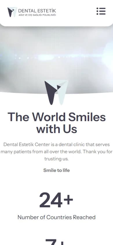 A patient-first site for international dental care: Dental Estetik Center. mobile preview