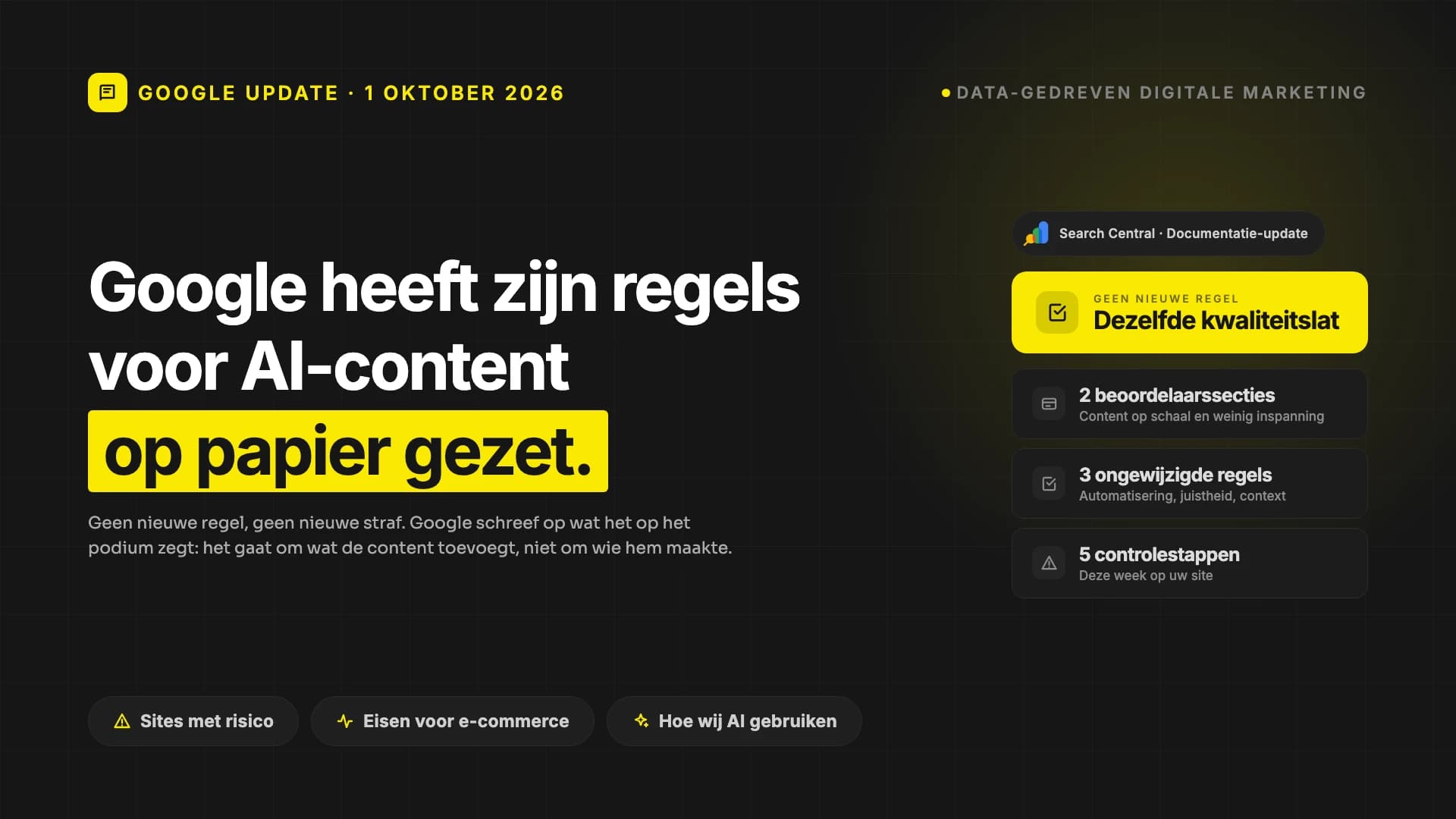 Google heeft zijn regels voor AI-content net aangepast. Dit is er veranderd.