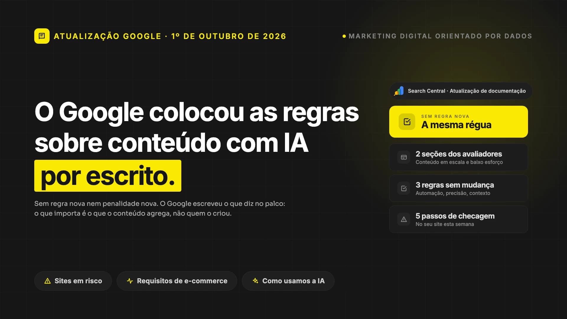 O Google atualizou suas regras sobre conteúdo gerado por IA. Veja o que mudou.