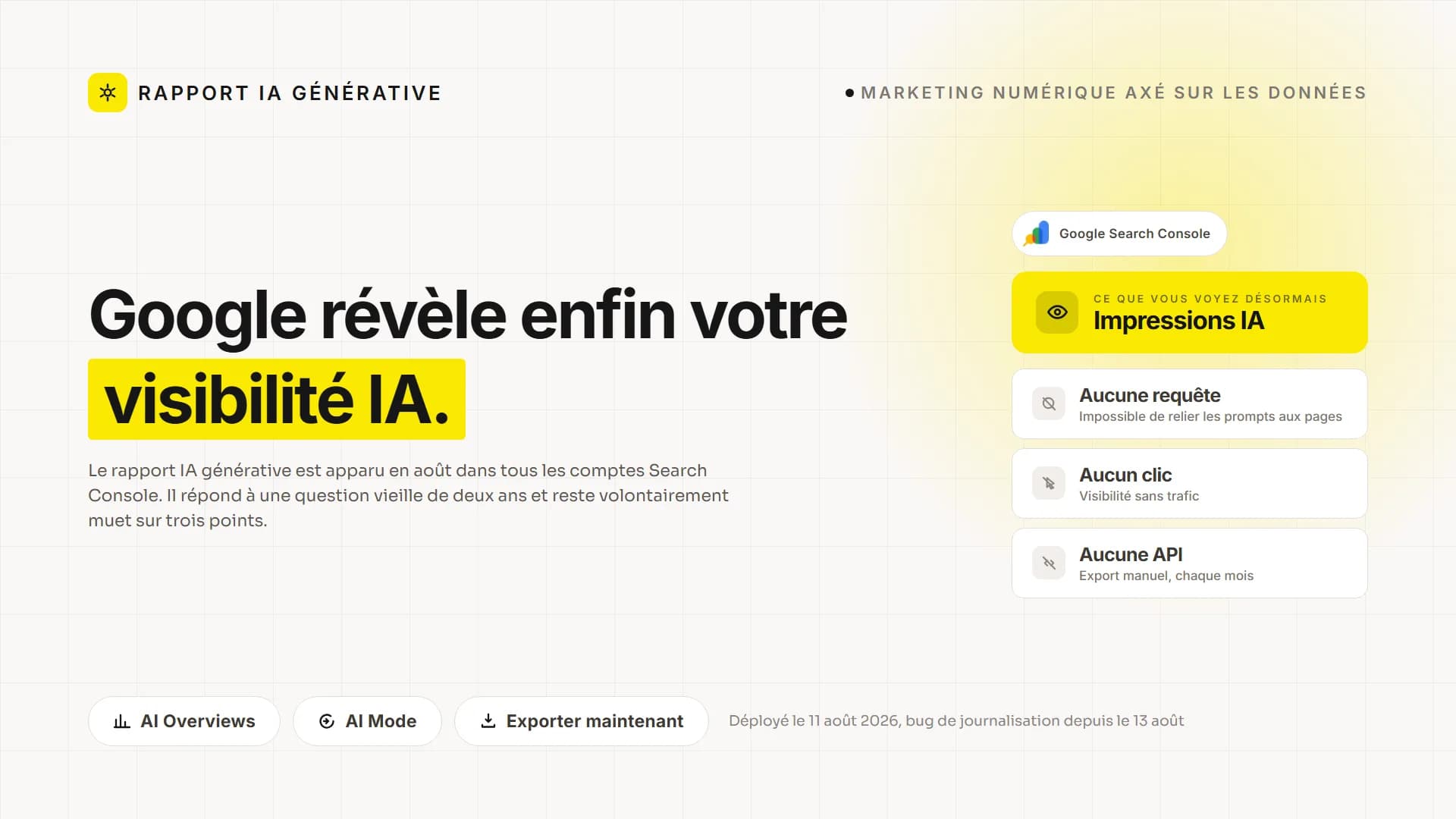 Google montre désormais où l’IA affiche votre site. Voici ce que le rapport ne vous dira pas