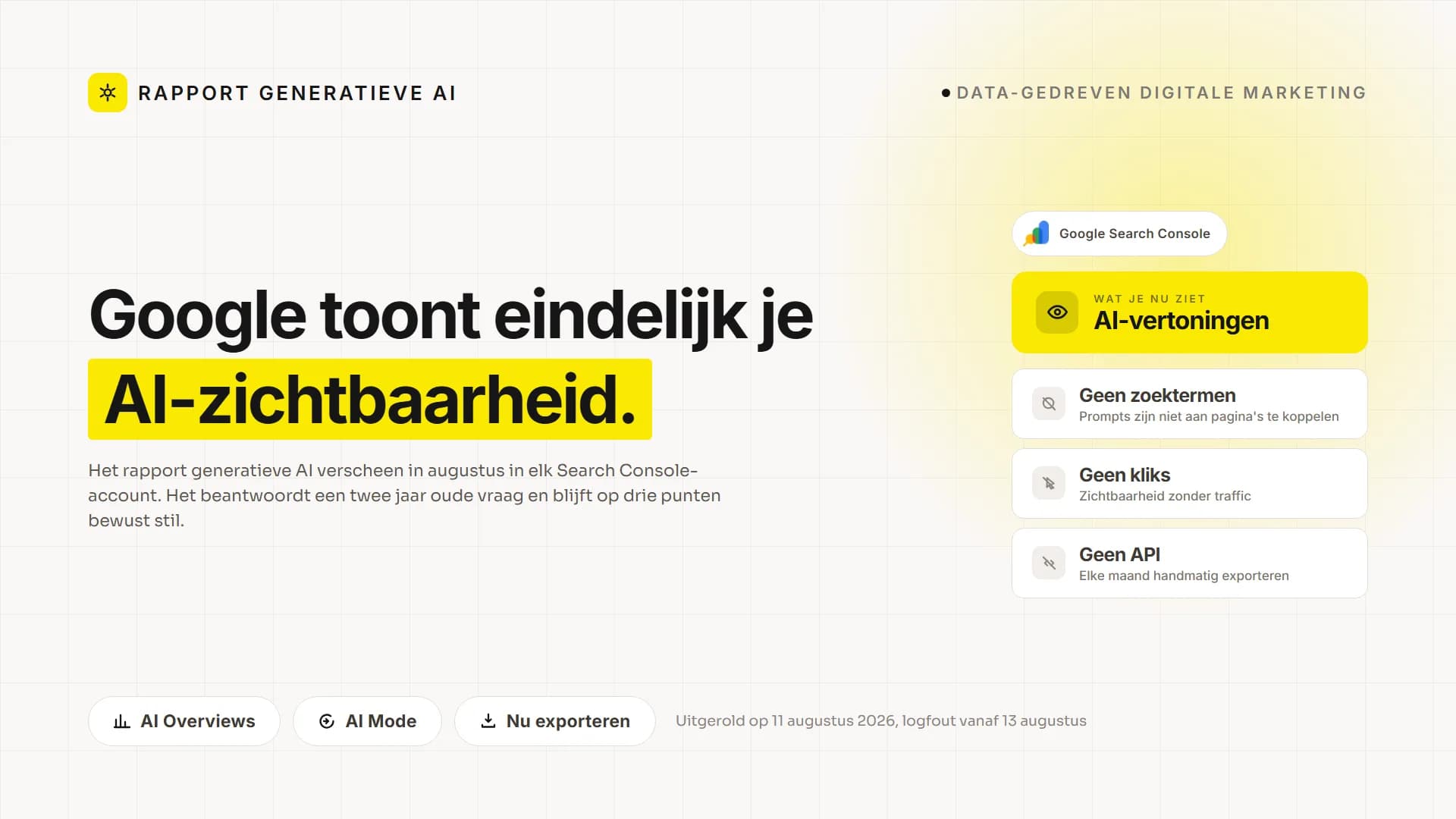 Google laat nu zien waar AI je site toont. Dit is wat het rapport je niet vertelt