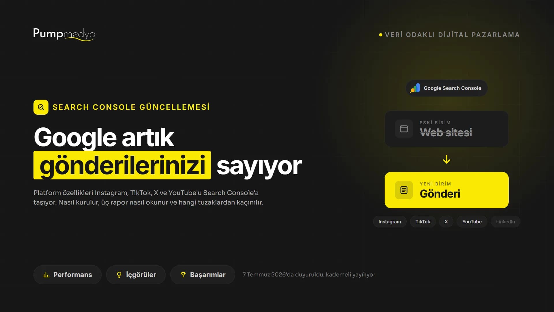 Google Artık Yalnızca Sitenizi Değil, Gönderinizi de Sayıyor: Search Console'un Yeni Platform Mülkleri