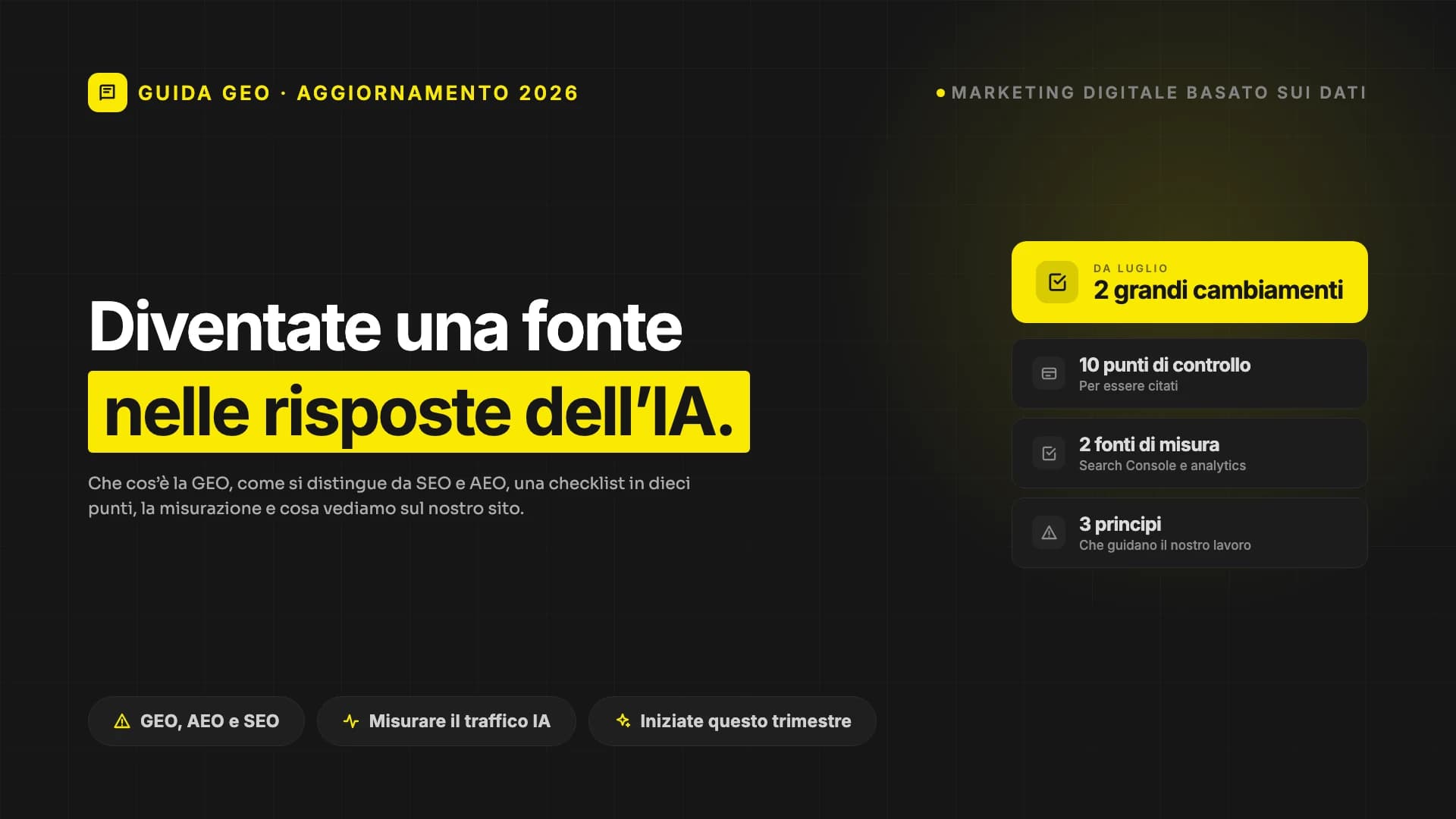 Come far citare il tuo brand dalla ricerca AI: guida pratica alla generative engine optimization (aggiornamento 2026)