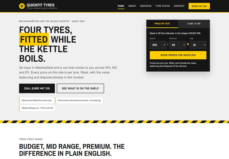 Tyre look, desktop